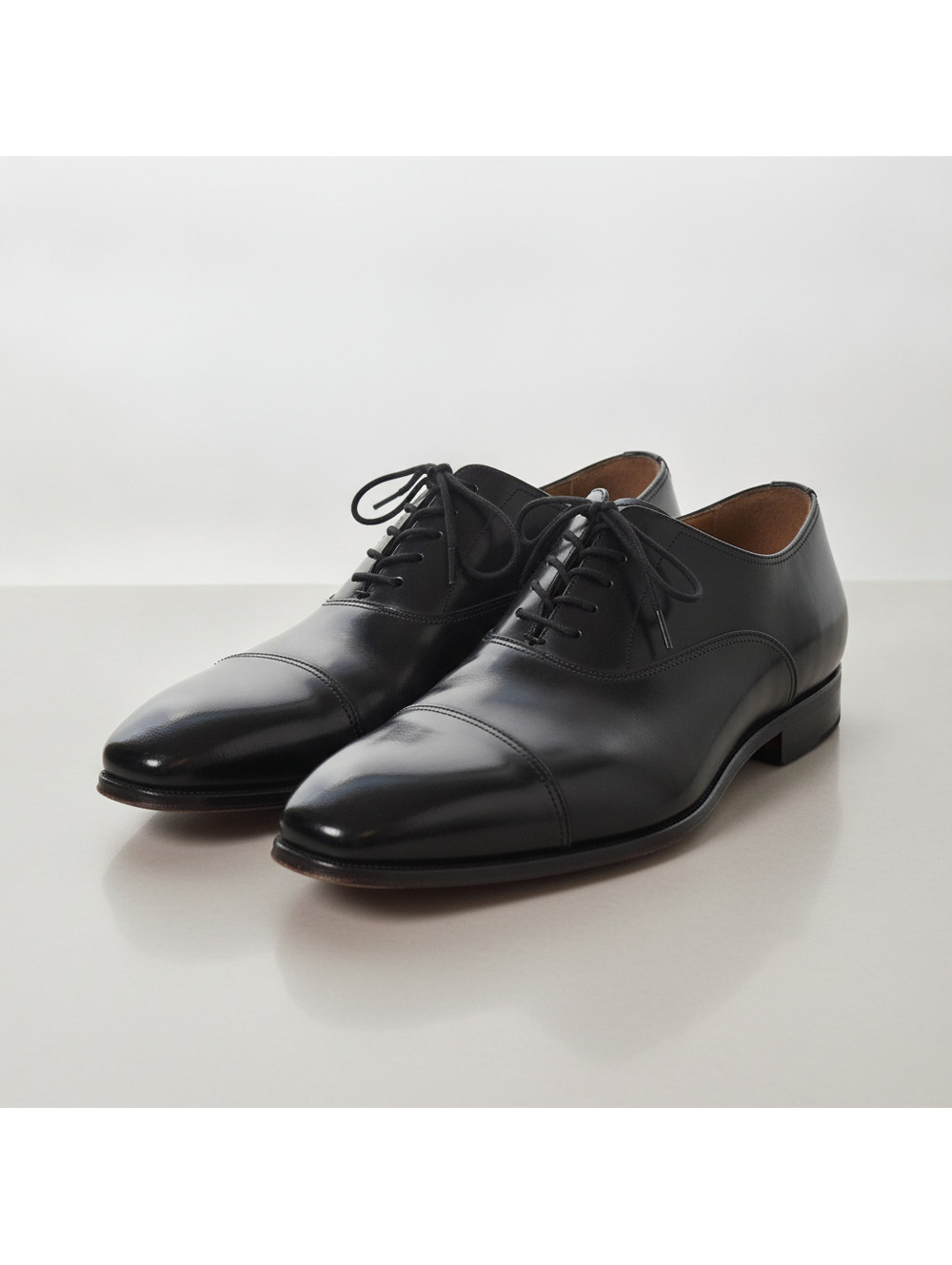 Vintage Florsheim Men’s 12 D Black Leather Cap Toe Oxford Shoes USA Made
